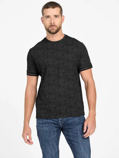 Guess Factory Eco Pacos Logo Printed Tee In Black