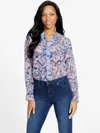 Guess Factory Eco Paula Floral Top In Pink
