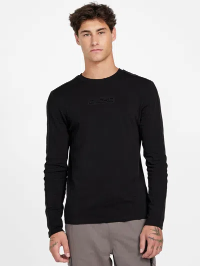 Guess Factory Eco Pedro Long-sleeve Crewneck Tee In Blue