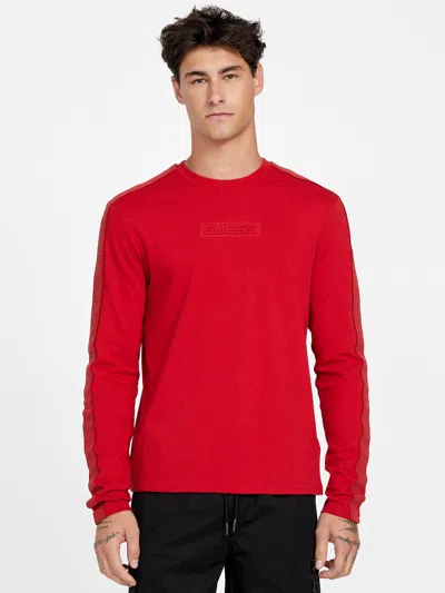 Guess Factory Eco Pedro Long-sleeve Crewneck Tee In Red