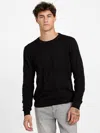 Guess Factory Eco Pedro Textured Logo Sweater In Black