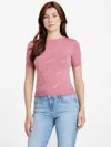 Guess Factory Eco Peggy Sweater Top In Pink