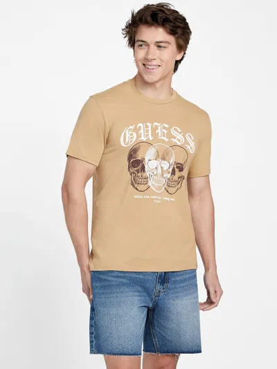 Guess Factory Eco Phase Printed Tee In Beige