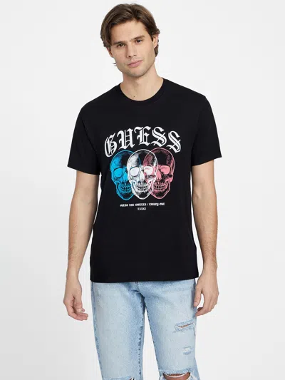 Guess Factory Eco Phase Printed Tee In Black