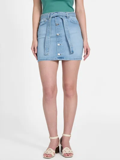 Guess Factory Eco Polina Denim Skirt In Blue