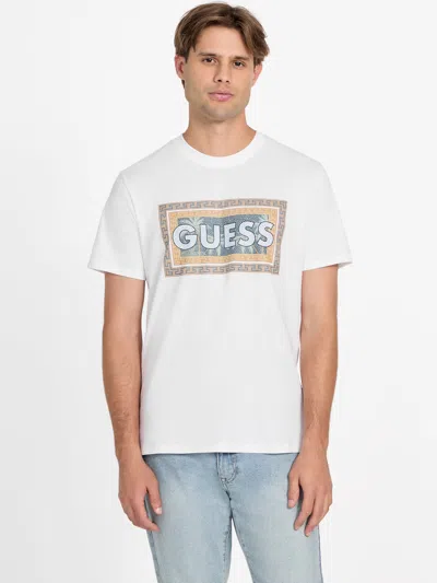 Guess Factory Eco Ramon Logo Tee In White