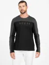 Guess Factory Eco Rey Crewneck Long-sleeve Tee In Black