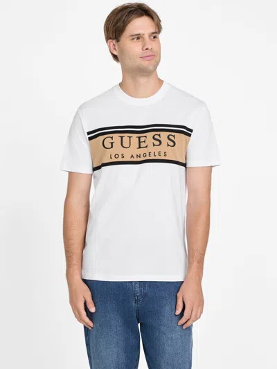 Guess Factory Eco Rickinson Logo Tee In White