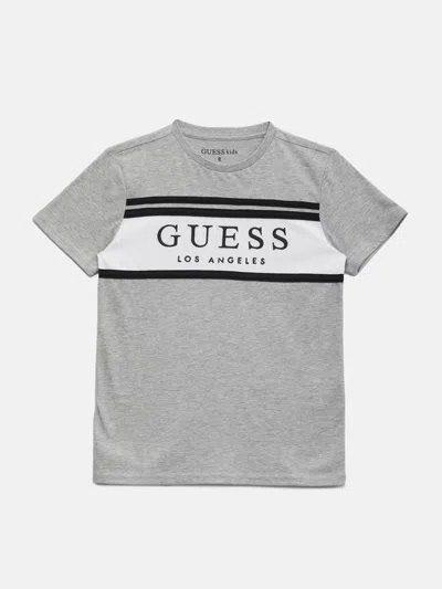 Guess Factory Kids' Eco Rickinson Striped Tee (7-16) In Gray