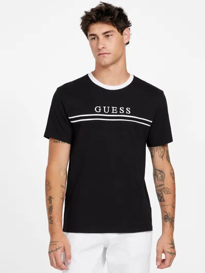 Guess Factory Eco Ringo Crewneck Tee In Black