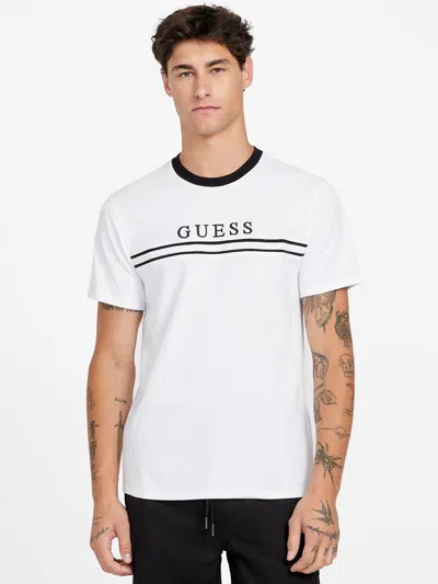 Guess Factory Eco Ringo Crewneck Tee In White