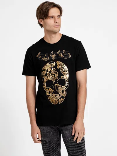 Guess Factory Eco Rorin Skull Tee In Black