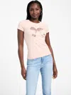 Guess Factory Eco Rowe Tee In Pink