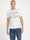 Guess Factory Eco Rowel Logo Tee In White