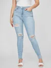 Guess Factory Eco Simmone High-rise Skinny Jeans In Blue