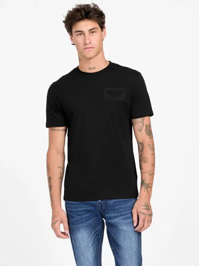 Guess Factory Eco Sirius Crewneck Tee In Black