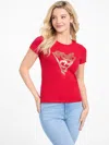 Guess Factory Eco Snake Tee In Red