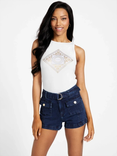 Guess Factory Eco Sofie Key Tank In White