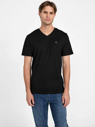 Guess Factory Eco Stephano Cooling V-neck Tee In Black