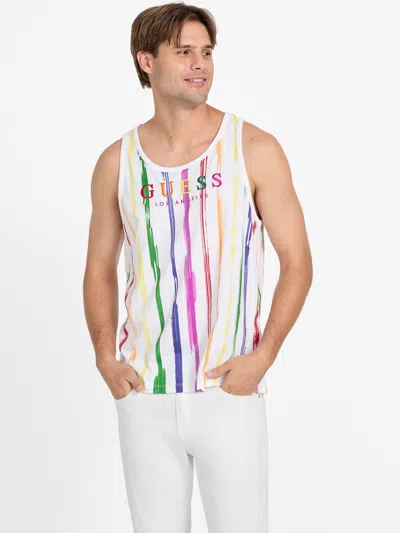 Guess Factory Eco Stripe Pride Tank In White