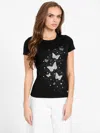 Guess Factory Eco Tamera Butterfly Tee In Black