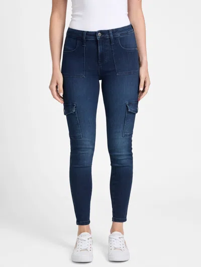 Guess Factory Eco Tessa Cargo Skinny Jeans In Blue