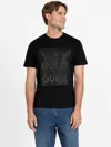 Guess Factory Eco Traz Logo Tee In Black