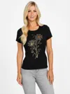 Guess Factory Eco Verona Beaded Crewneck Tee In Black
