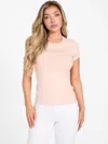 Guess Factory Eco Viktoria Rhinestone Tee In Pink