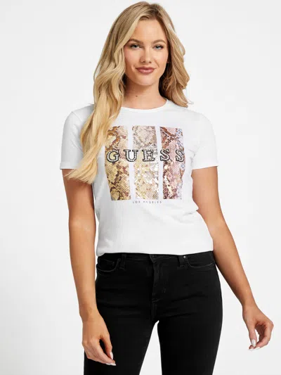 Guess Factory Eco Wenda Tee In White