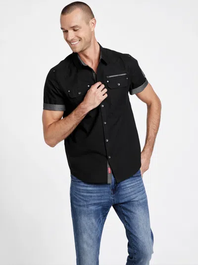 Guess Factory Eddie Short-sleeve Shirt In Black