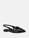 Guess Factory Ezras Pointed Sling Flats In Black