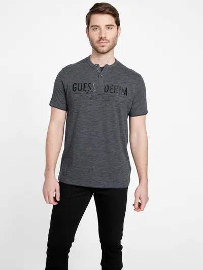 Guess Factory Edgar Marled Henley Tee In Multi