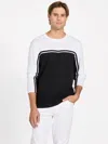 Guess Factory Eduardo Color-block Tee In Black