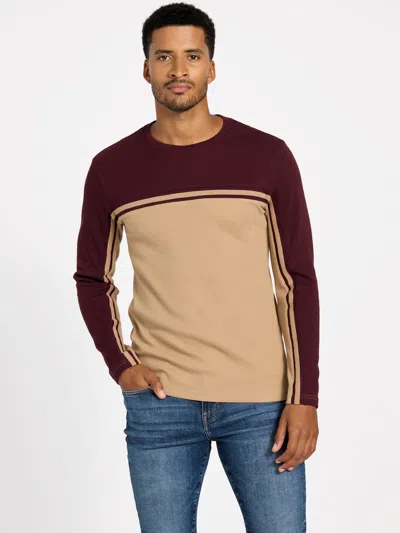 Guess Factory Eduardo Color-block Tee In Sand