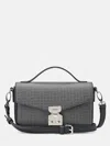 Guess Factory Elaina Micro Print Crossbody In Black
