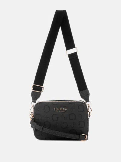Guess Factory Eldoria Enlarged Logo Camera Crossbody In Gray