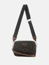 Guess Factory Eldoria Enlarged Logo Camera Crossbody In Pink