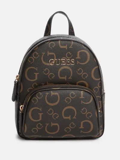 Guess Factory Eldoria Enlarged Logo Mini Backpack In Pink