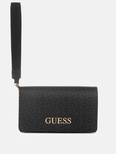 Guess Factory Eldoria Enlarged Logo Phone Organizer In Gray