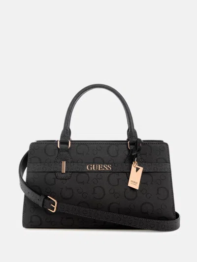 Guess Factory Eldoria Enlarged Logo Satchel In Gray