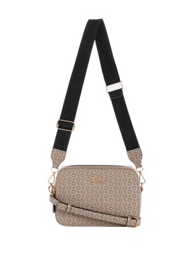 Guess Factory Eldoria Logo Camera Crossbody In Gray