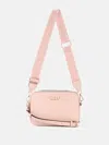 Guess Factory Eldoria Logo Camera Crossbody In Pink