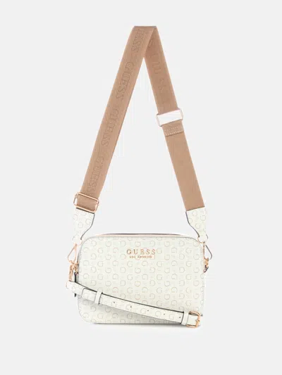 Guess Factory Eldoria Logo Camera Crossbody In White