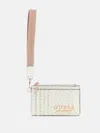 Guess Factory Eldoria Logo Card Case Wristlet In White