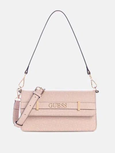 Guess Factory Eldoria Logo Crossbody Shoulder Bag In Pink