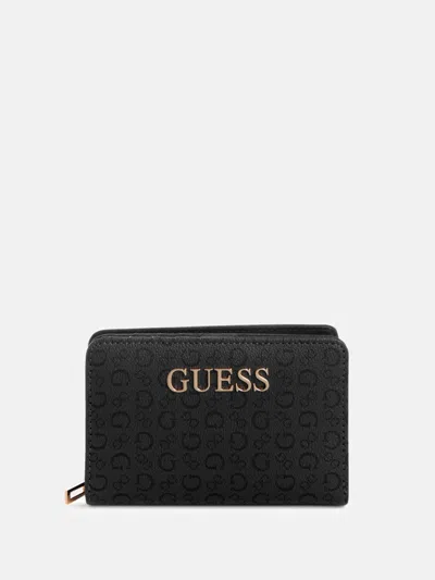 Guess Factory Eldoria Logo French Wallet In Black
