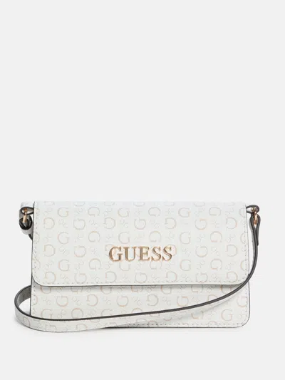Guess Factory Eldoria Logo Mini Crossbody In White