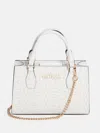 Guess Factory Eldoria Logo Mini Satchel In White