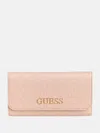 Guess Factory Eldoria Logo Slim Clutch Wallet In Pink